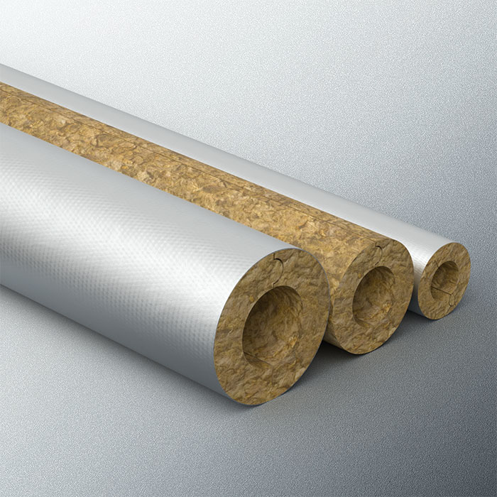 Минераловатный базальтовый цилиндр ИЗОВЕНТ ® PIPE- ALU1
